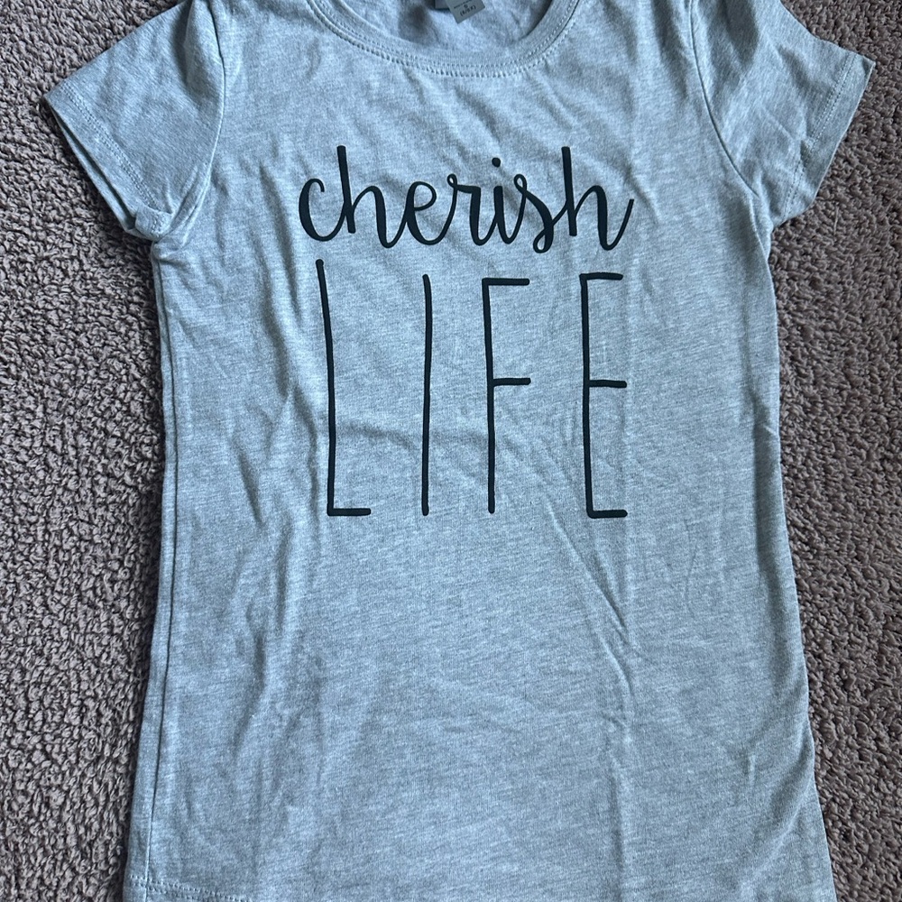 Girls Gray Graphic T-Shirt
